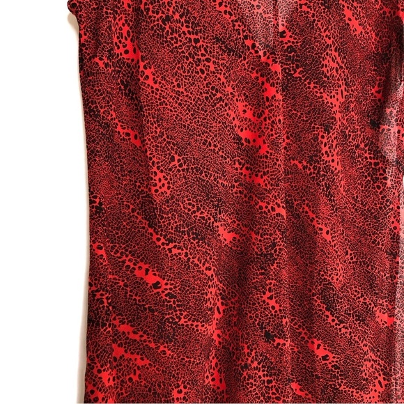 Victoria’s Secret red printed sheer Maxi slip dress - Picture 4 of 10